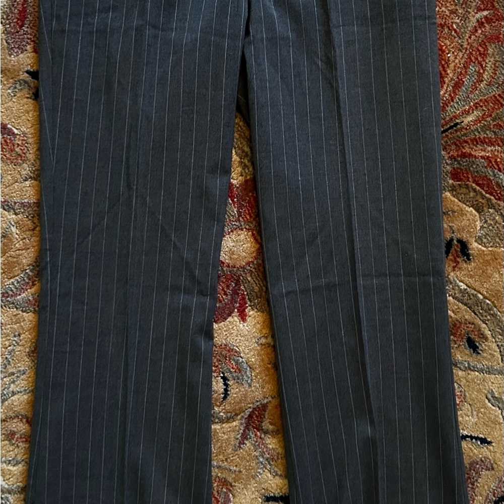 Poleci Black Pinstripe Women's Trousers